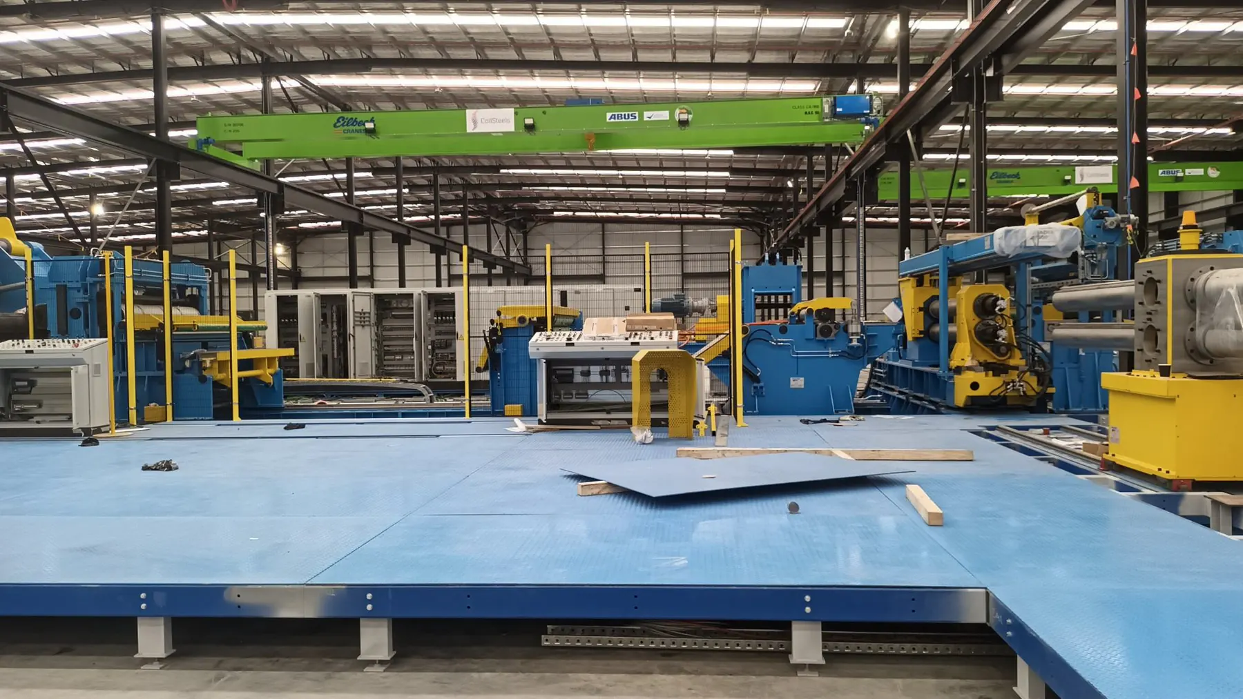 Industrial manufacturing facility with production machinery