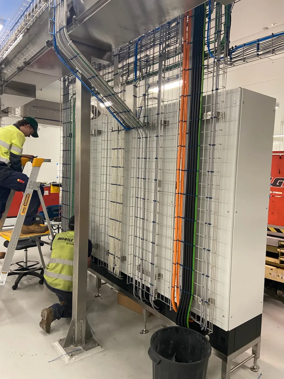 Electrical installation works in a facility