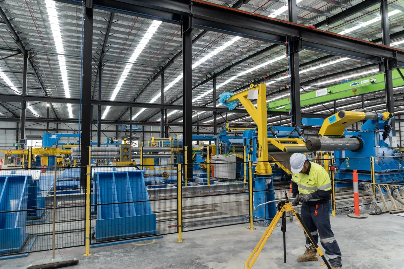 Mechanical production line installation