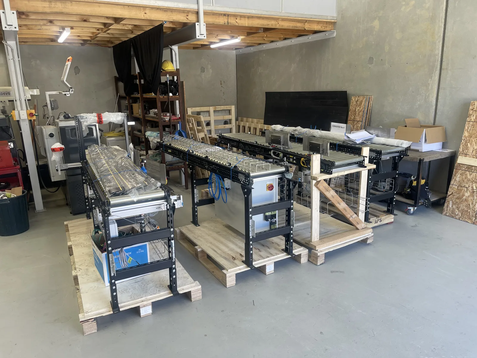 Conveyor frame fabrication in the Mobile Automation workshop