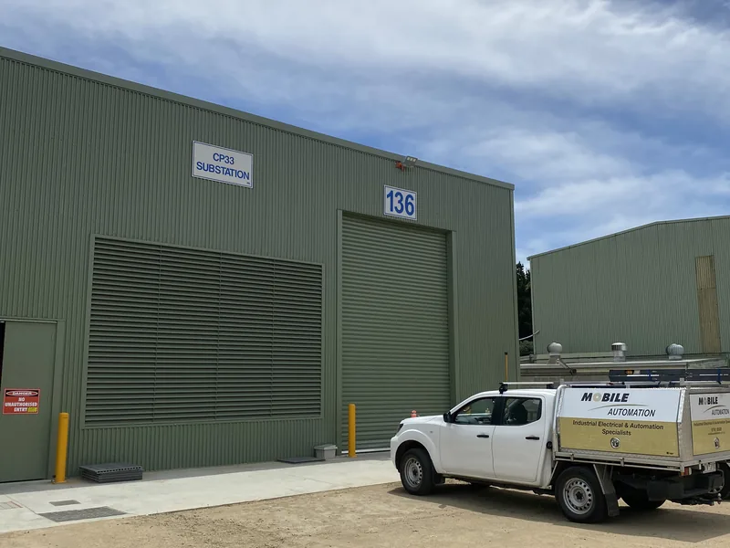Mobile Automation service vehicle outside an industrial facility