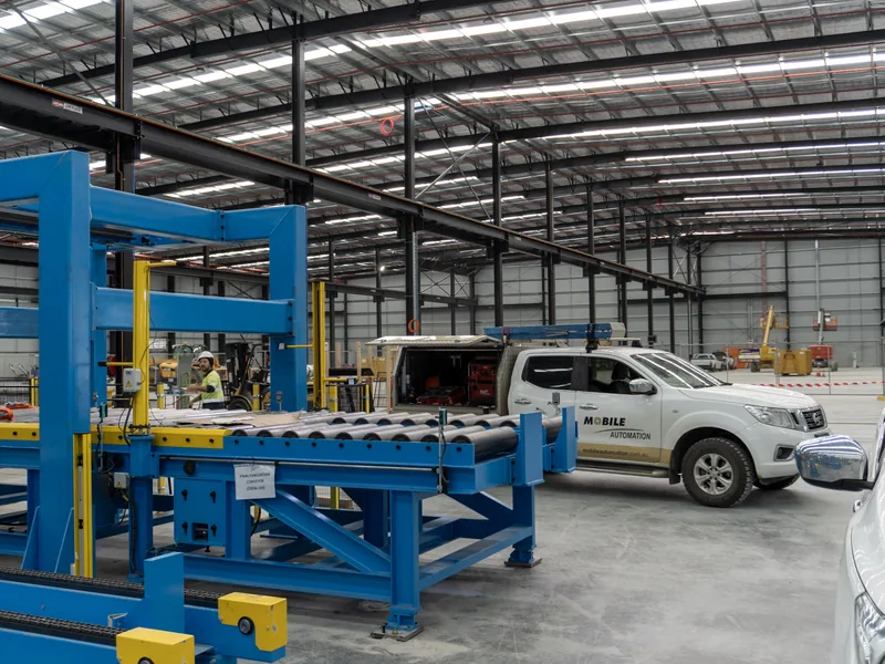 Mobile Automation service vehicle inside a manufacturing plant